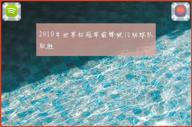 2010年世界杯冠军前锋破门助球队取胜
